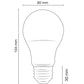 Lámpara LED Atenuable A60 9W 3000K 127V