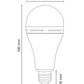 Lámpara LED Emergencia A90 15W 6500K 100-240V