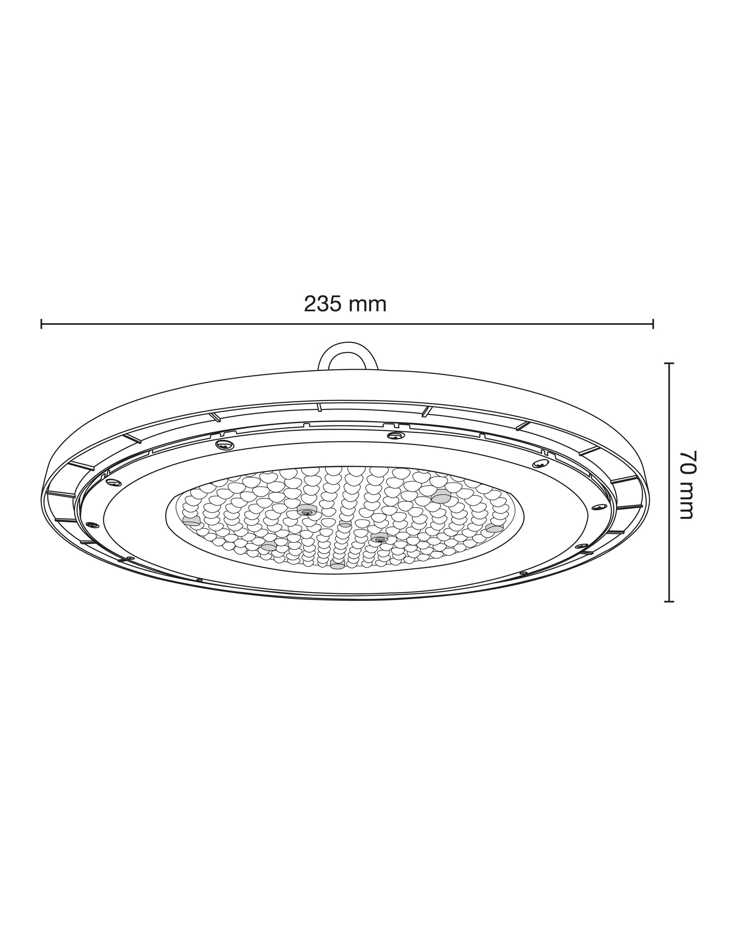 Luminaria Highbay Tipo UFO 100W 5700K 100-265K