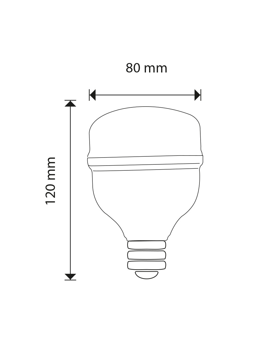 LÁMPARA LED ALTA POTENCIA OPALINO 20W 3000K 100-240V E26