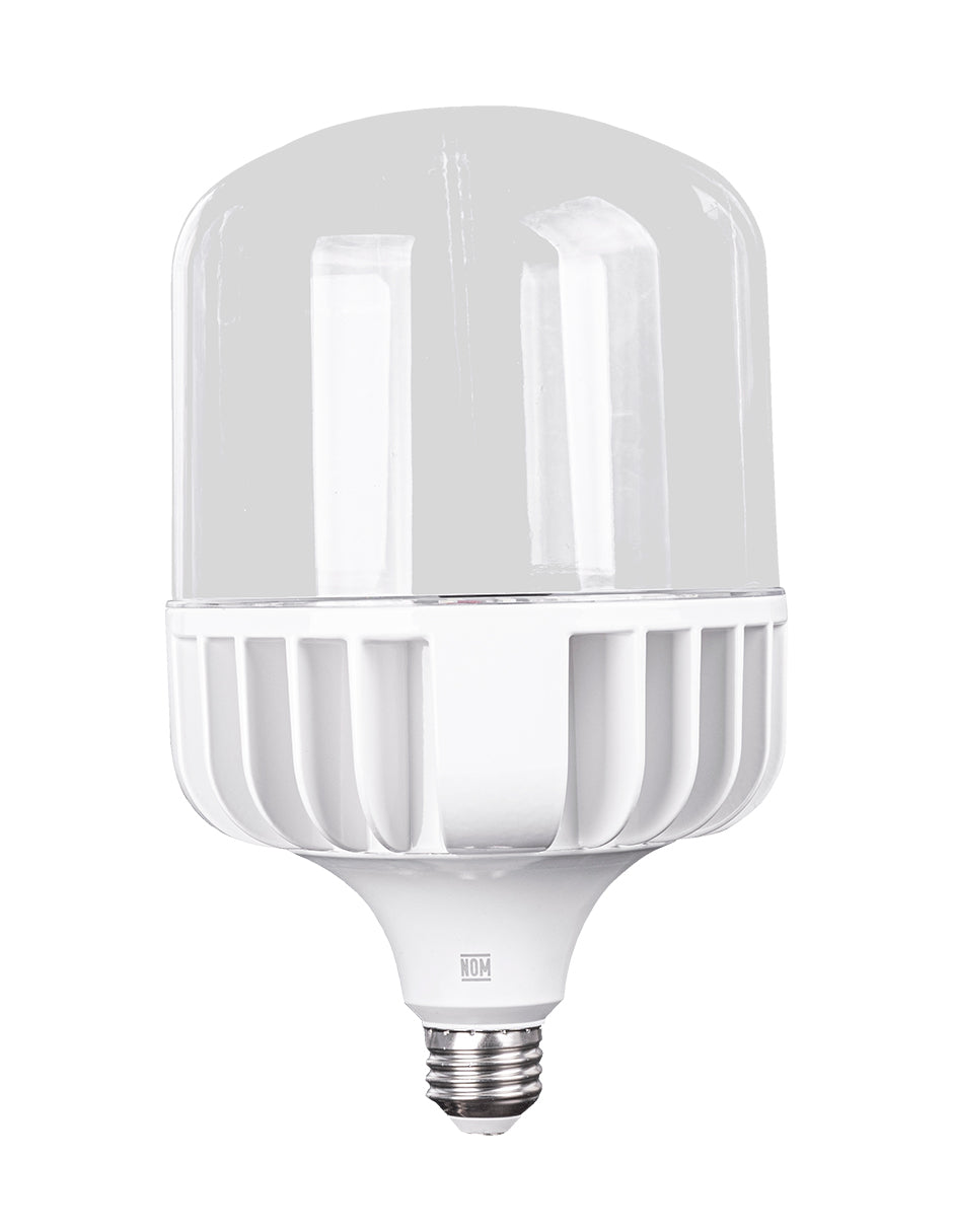 LÁMPARA LED ALTA POTENCIA TRANSPARENTE 50W 3000K 100-240V E40