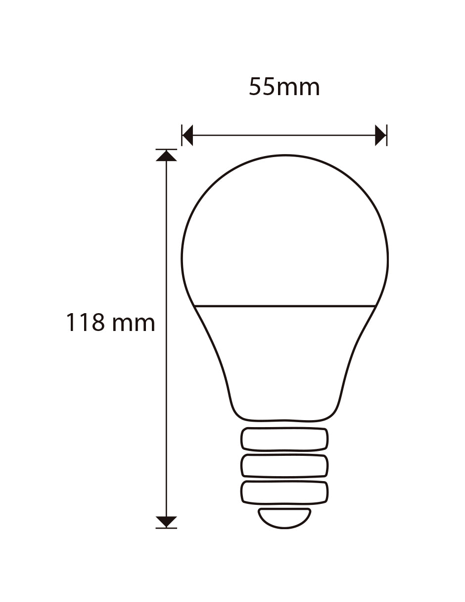 Lámpara LED A60 9W 6500K 127V